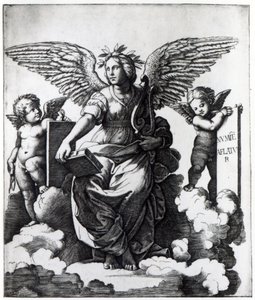 Poëzie, c.1515 door Marcantonio Raimondi